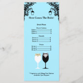 Vrijgezellenfeest Menu Rackcard (Voorkant)