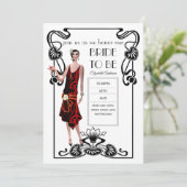 Vrijgezellenfeest met 20s-flatpanel voor deco Gats Kaart (Staand voorkant)