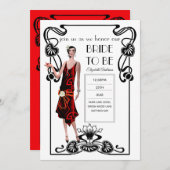 Vrijgezellenfeest met 20s-flatpanel voor deco Gats Kaart (Voorkant / Achterkant)