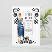 Vrijgezellenfeest met 20s-flatpanel voor deco Gats Kaart (Staand voorkant)