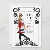 Vrijgezellenfeest met 20s-flatpanel voor deco Gats Kaart (Voorkant)