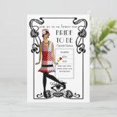 Vrijgezellenfeest met 20s-flatpanel voor deco Gats Kaart (Staand voorkant)