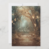 Vrijgezellenfeest met aangetaste bosbomen met lich kaart (Voorkant)