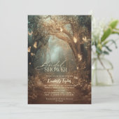 Vrijgezellenfeest met aangetaste bosbomen met lich kaart (Staand voorkant)