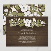 vrijgezellenfeest met bijtende houtflorale oplossi kaart (Voorkant / Achterkant)