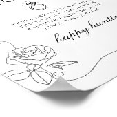 Vrijgezellenfeest met Black and White Ring Hunt Ga Poster (Hoek)