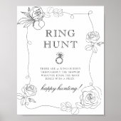 Vrijgezellenfeest met Black and White Ring Hunt Ga Poster (Voorkant)
