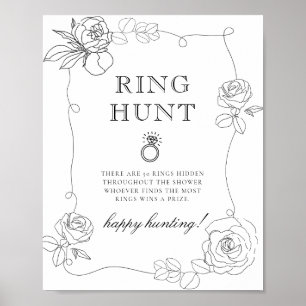Vrijgezellenfeest met Black and White Ring Hunt Ga Poster