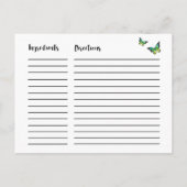 Vrijgezellenfeest met blauwe en groene vlinder Kaa Briefkaart (Achterkant)