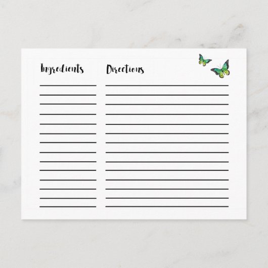 Vrijgezellenfeest met blauwe en groene vlinder Kaa Briefkaart (Achterkant)