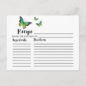 Vrijgezellenfeest met blauwe en groene vlinder Kaa Briefkaart (Voorkant)