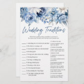 Vrijgezellenfeest met blauwe Floral Wedding Tradit Briefpapier (Voorkant / Achterkant)