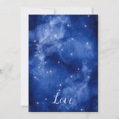 Vrijgezellenfeest met blauwe galaxy Celestial ster Kaart (Achterkant)