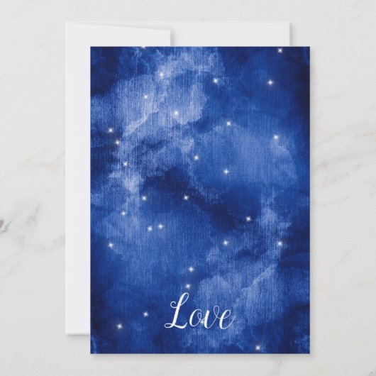 Vrijgezellenfeest met blauwe galaxy Celestial ster Kaart (Achterkant)