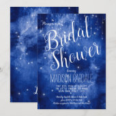Vrijgezellenfeest met blauwe galaxy Celestial ster Kaart (Voorkant / Achterkant)