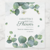 Vrijgezellenfeest met botanische Eucalyptusgriep Wijn Etiket (Enkel label)