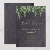 Vrijgezellenfeest met botanische groene kernen kaart (Voorkant / Achterkant)