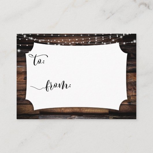 Vrijgezellenfeest met cadeaukaart voor hout en ver informatiekaartje (Achterkant)