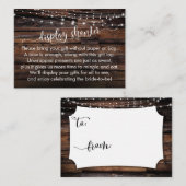 Vrijgezellenfeest met cadeaukaart voor hout en ver informatiekaartje (Voorkant / Achterkant)