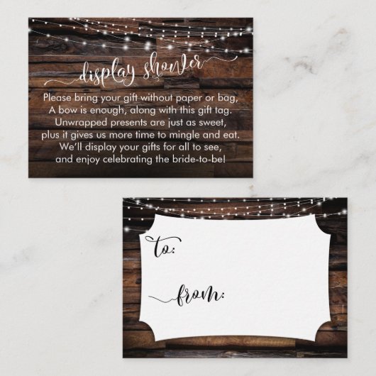 Vrijgezellenfeest met cadeaukaart voor hout en ver informatiekaartje (Voorkant / Achterkant)