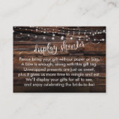 Vrijgezellenfeest met cadeaukaart voor hout en ver informatiekaartje (Voorkant)