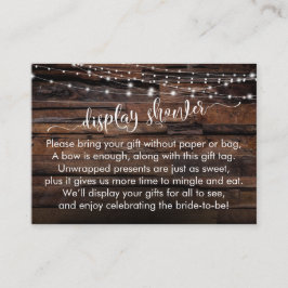 Vrijgezellenfeest met cadeaukaart voor hout en ver informatiekaartje