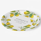 Vrijgezellenfeest met citroenthema papieren bordje (Gekanteld)