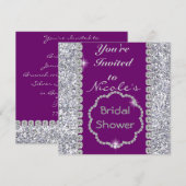 vrijgezellenfeest met CRYSTALS-uitnodiging Kaart (Voorkant / Achterkant)