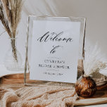 vrijgezellenfeest met elegante zwarte letters poster<br><div class="desc">eenvoudig modern zwart manuscript op een wit teken. De tekst en de kleuren op dit poster van het teken kunnen worden uitgegeven.</div>