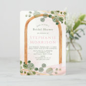 Vrijgezellenfeest met Eucalyptus Pink Kaart (Staand voorkant)