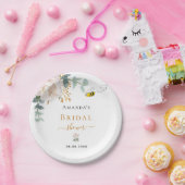 Vrijgezellenfeest met eucalyptusgriep papieren bordje (Feest)