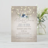 Vrijgezellenfeest met Floral Blue Kaart (Staand voorkant)