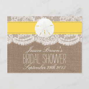 Vrijgezellenfeest met gele zandband Kaart ontvange