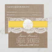 Vrijgezellenfeest met gele zandband Kaart ontvange (Voorkant / Achterkant)