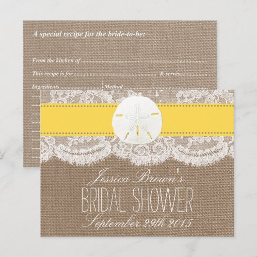 Vrijgezellenfeest met gele zandband Kaart ontvange (Voorkant / Achterkant)