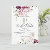 Vrijgezellenfeest met glazen flessenbloemen kaart (Staand voorkant)