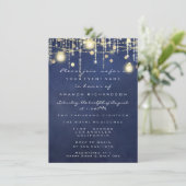 Vrijgezellenfeest met gouden lampjes kaart (Staand voorkant)