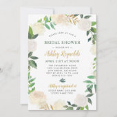 Vrijgezellenfeest met groene en goudfloral Wreath  Kaart (Voorkant)