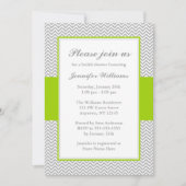 Vrijgezellenfeest met groene en grijze kaas kaart (Voorkant)