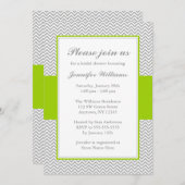 Vrijgezellenfeest met groene en grijze kaas kaart (Voorkant / Achterkant)