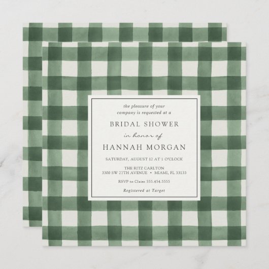 Vrijgezellenfeest met groene en witte buffels kaart (Voorkant / Achterkant)