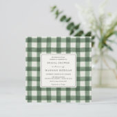 Vrijgezellenfeest met groene en witte buffels kaart (Staand voorkant)