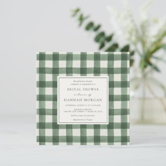 Vrijgezellenfeest met groene en witte buffels kaart (Staand voorkant)