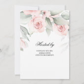 Vrijgezellenfeest met groene en zachte roze floral kaart (Achterkant)