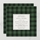 Vrijgezellenfeest met groene en zwarte buffelplaat kaart (Voorkant / Achterkant)