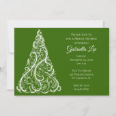 Vrijgezellenfeest met groene kerstbomen kaart (Voorkant)