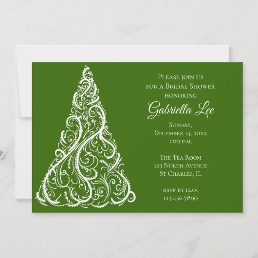 Vrijgezellenfeest met groene kerstbomen kaart (Voorkant)