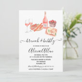 Vrijgezellenfeest met het thema Brunch & Bubble Pi Kaart (Staand voorkant)