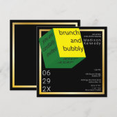 Vrijgezellenfeest met hoge technische geometrische kaart (Voorkant / Achterkant)