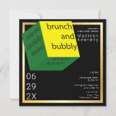 Vrijgezellenfeest met hoge technische geometrische kaart (Voorkant)